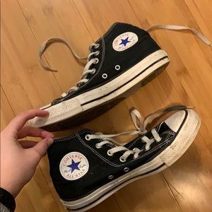 Black high top converse
